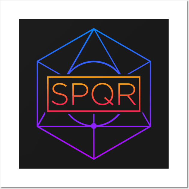 SPQR - Roman Empire Retro 80s Design Wall Art by MeatMan